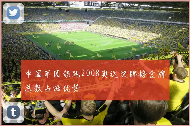 中国军团领跑2008奥运奖牌榜金牌总数占据优势